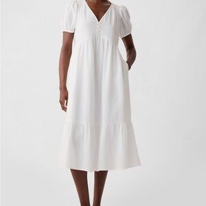 GAP crinkle gauze Midi Dress